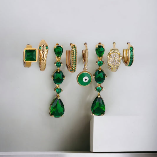 Oval Emerald Huggies