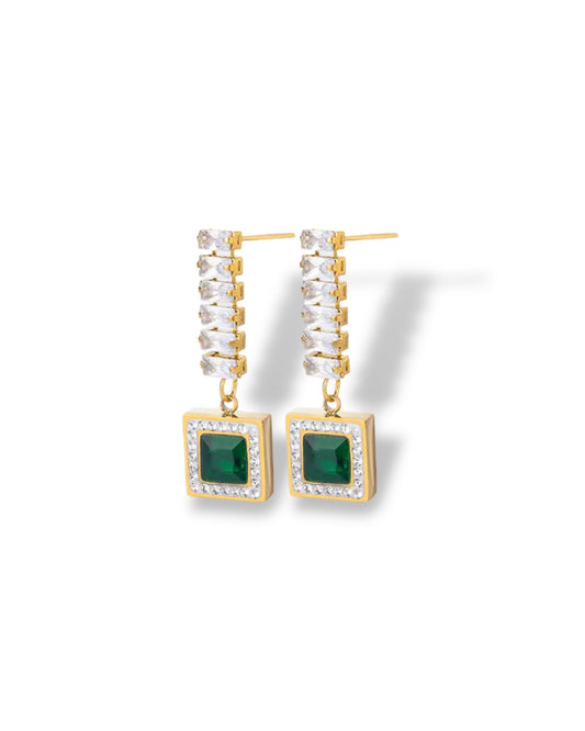 Emerald square pendant