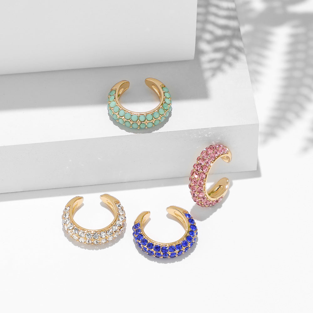 Diamond Duo Cuff - Gold/Green