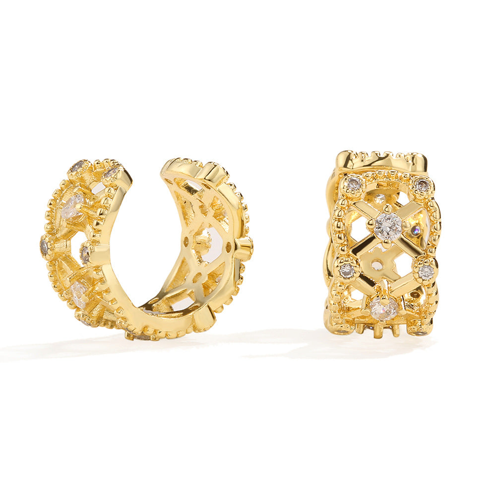 X O Cuff - Gold/Clear