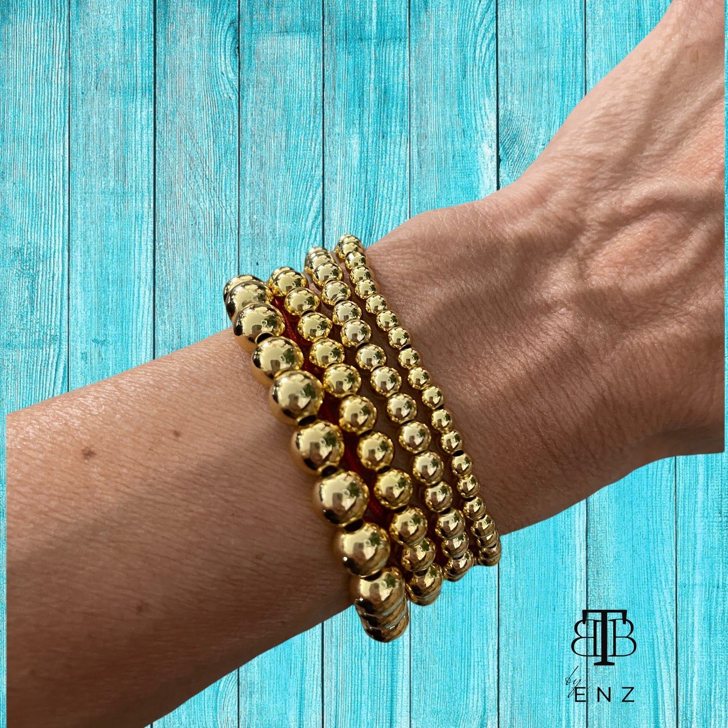 18k Gold Filled Beaded Bracelets