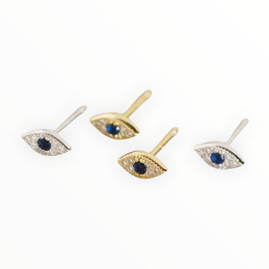 Lucky Eye Studs - 925 Silver/Gold