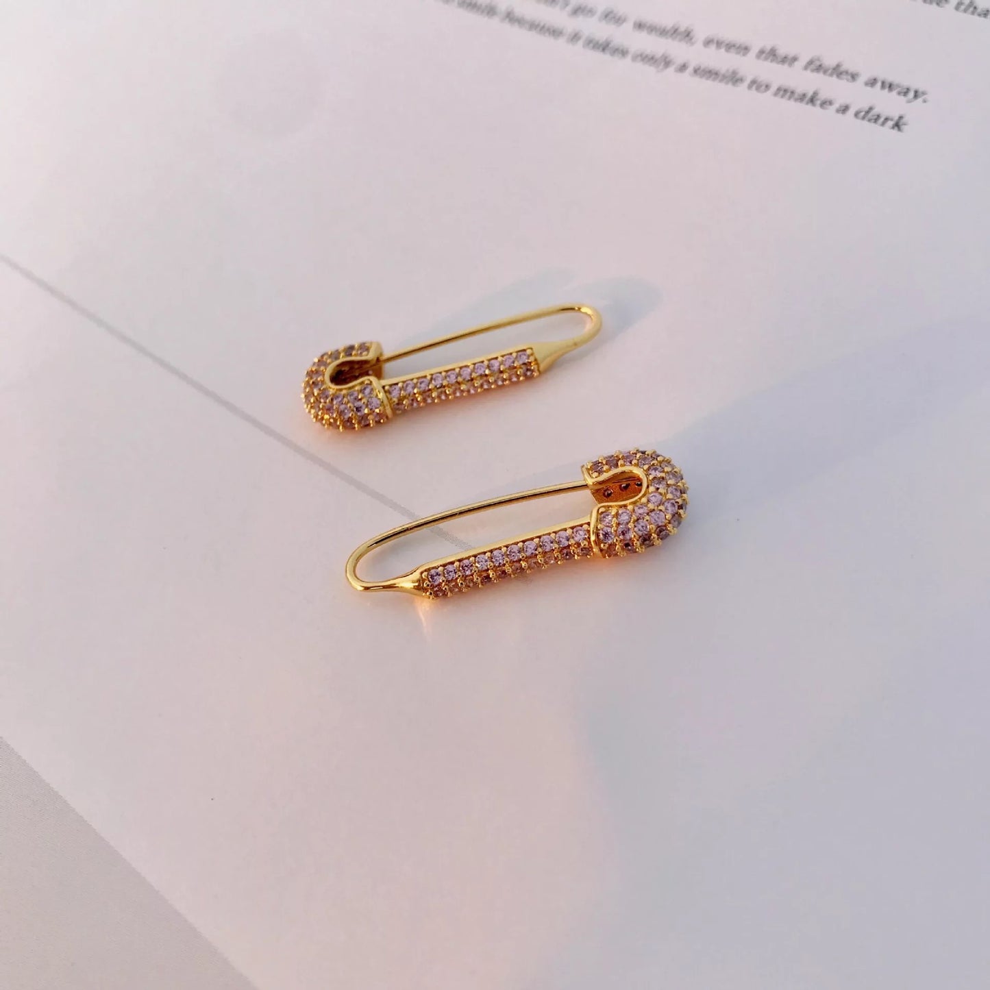 Crystal Safety Pins (Pair)