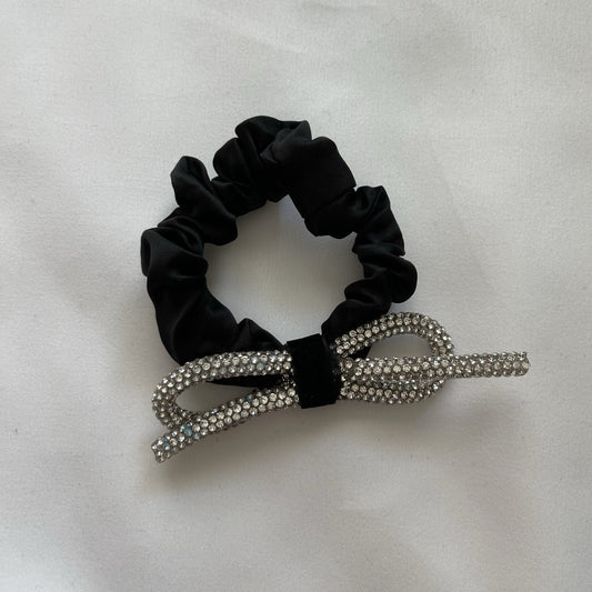 Silver Bow Hair Tie