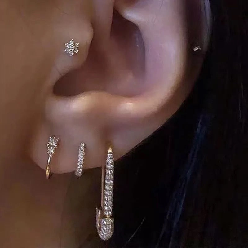 Crystal Safety Pins (Pair)