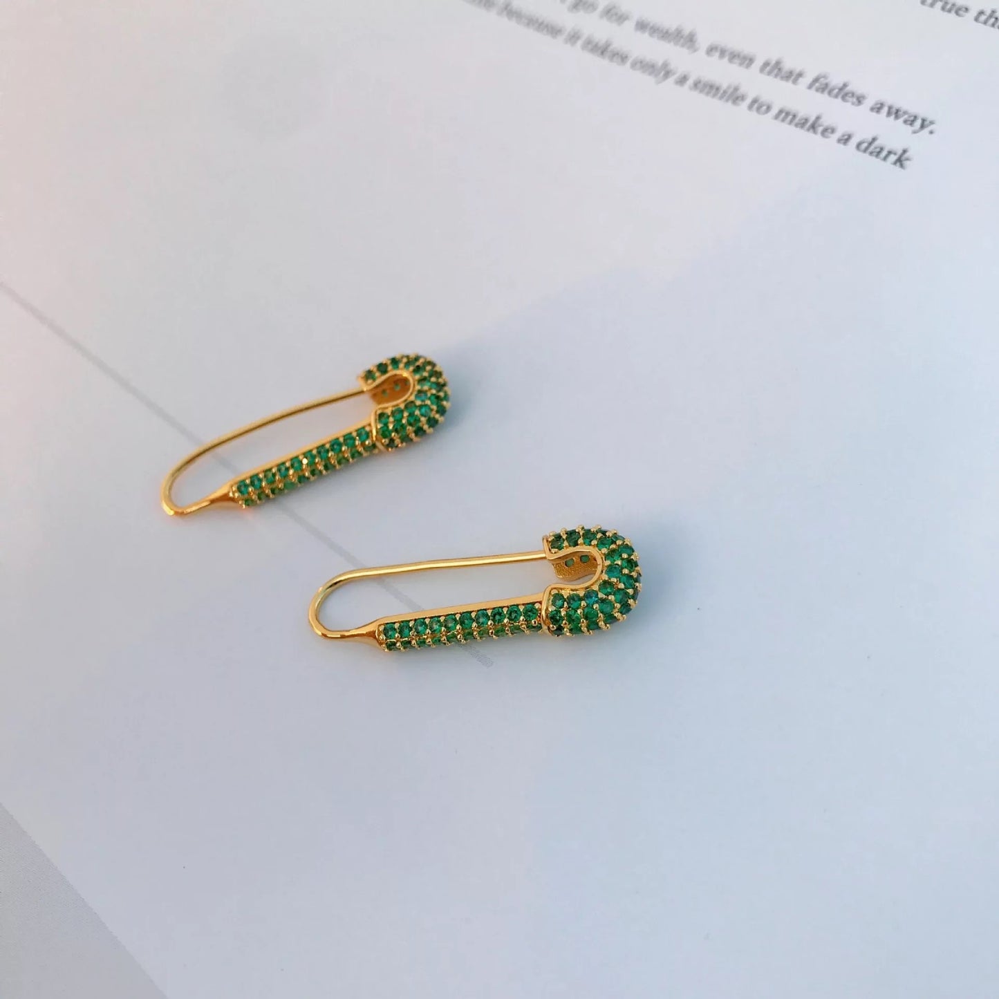 Crystal Safety Pins (Pair)
