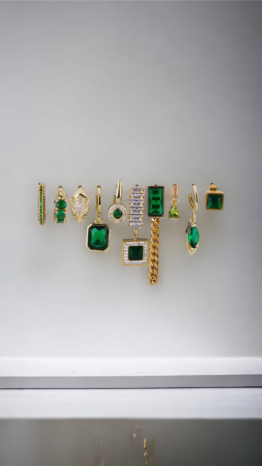 Emerald square pendant