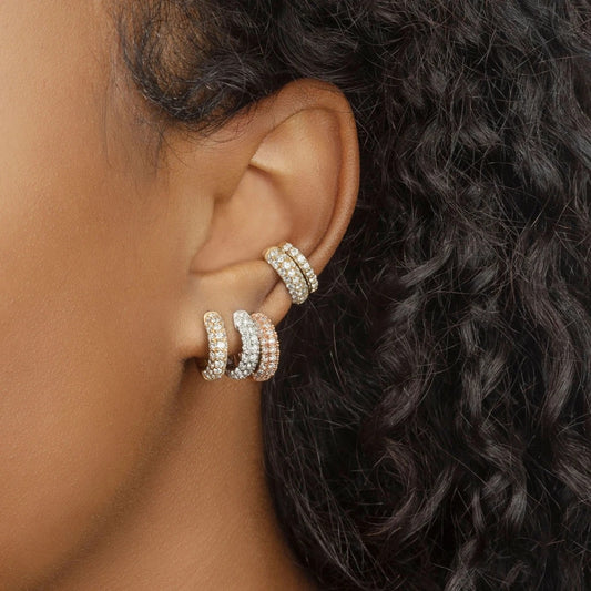 Diamond Duo Cuff- Pink/Gold