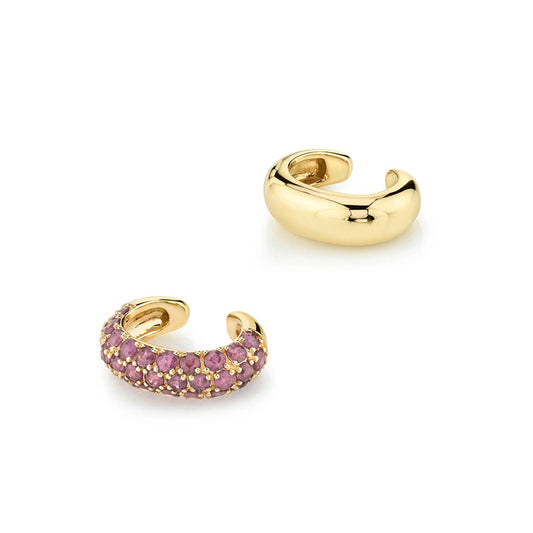 Diamond Duo Cuff- Pink/Gold