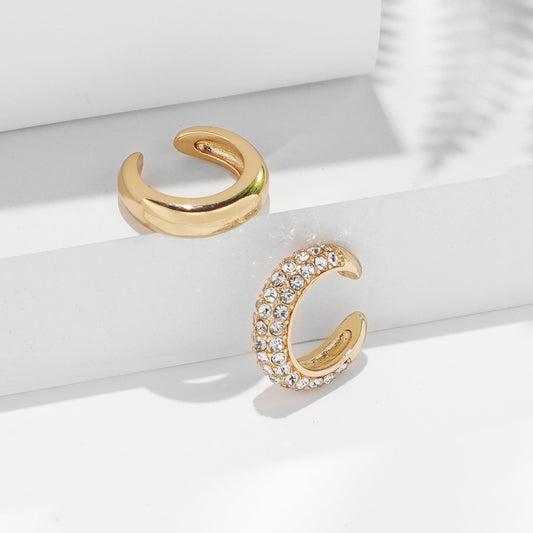 Diamond Duo - Ear Cuff in Gold