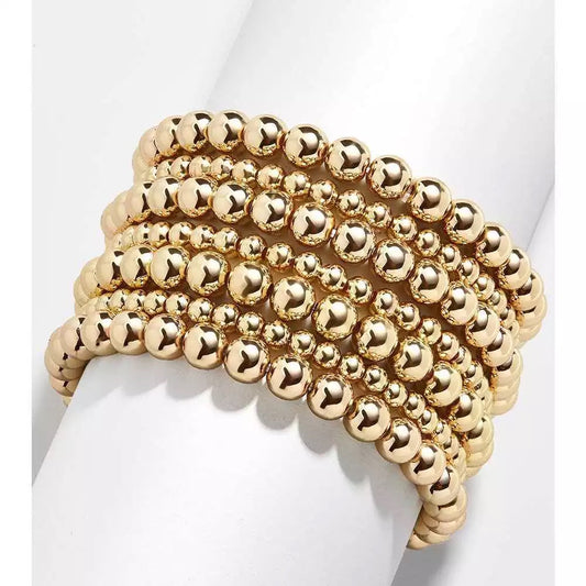18k Gold Filled Beaded Bracelets