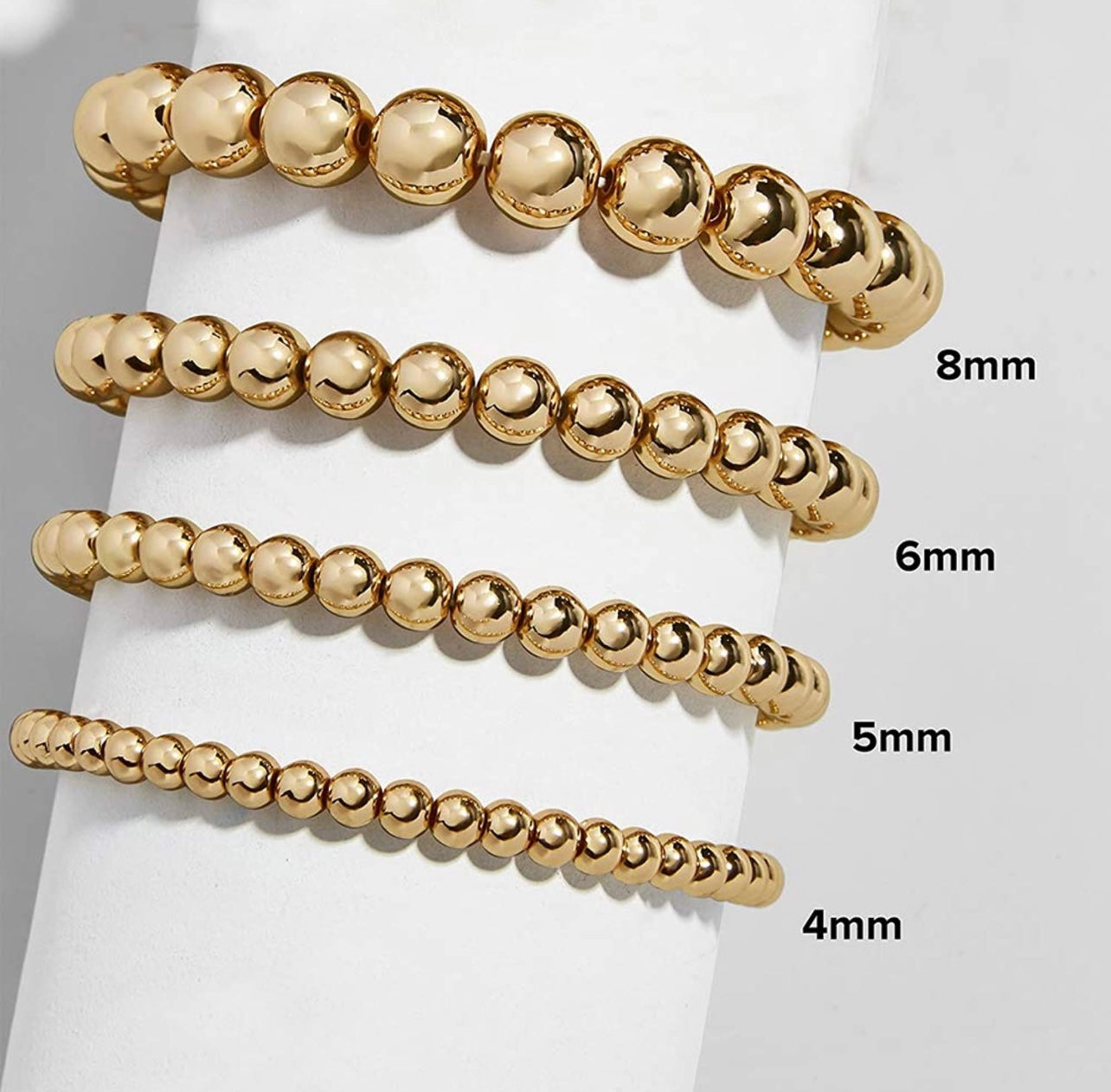Blue Lapis Natural Bead Stone Bracelet Set, 18K Gold Bead Ball, CZ Pav –  Kandi Gems