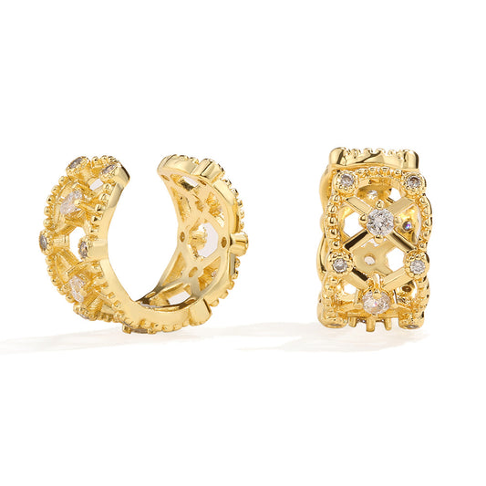 X O Cuff - Gold/Clear