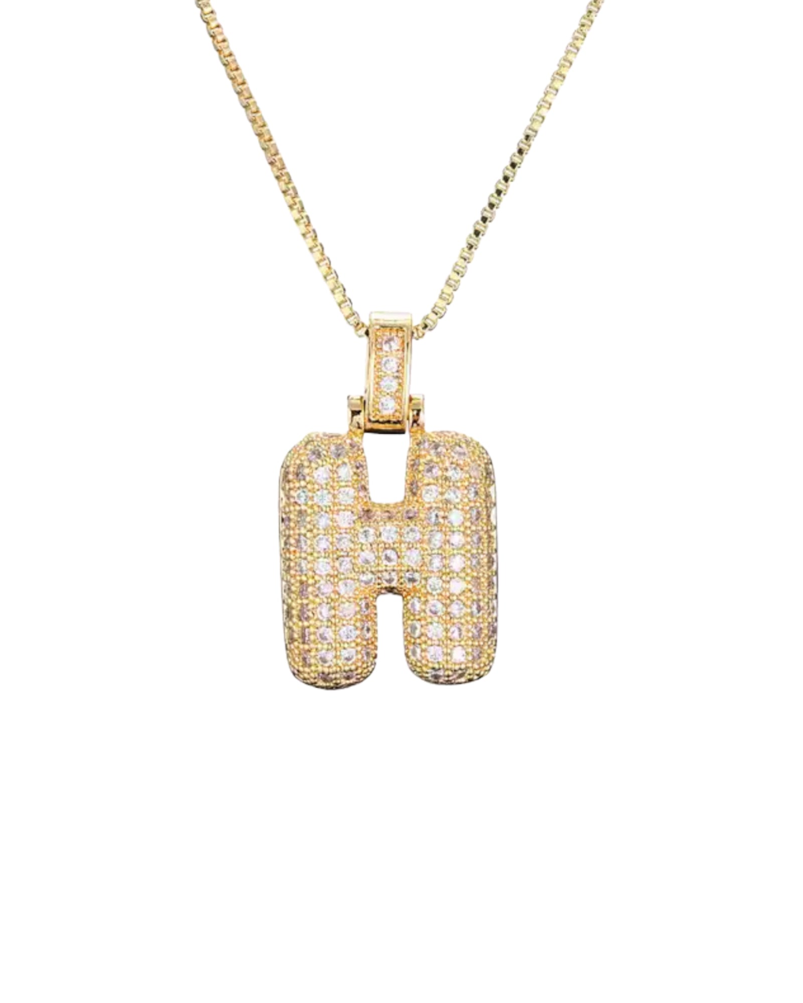 Bubble Script Initial Necklace - Gold – Gold initial pendant necklace –  BaubleBar
